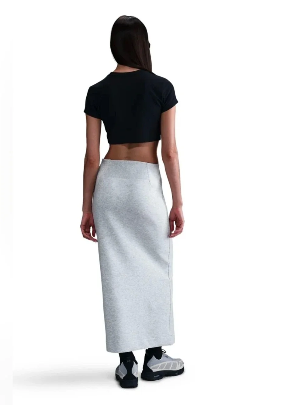 Nike Sportswear Tech Fleece Slim Maxi Women Skirt Gray Large